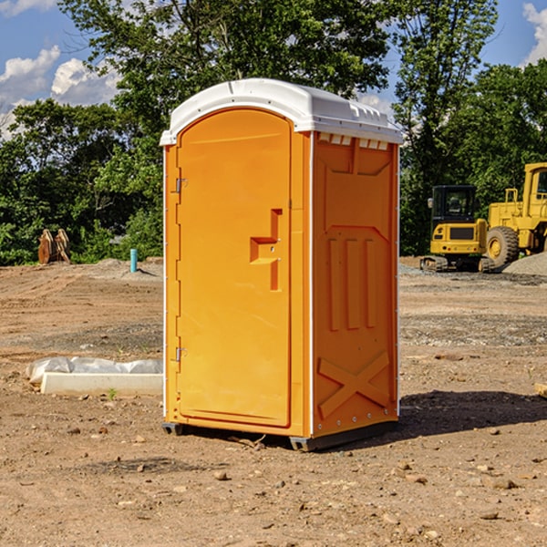 how often are the portable restrooms cleaned and serviced during a rental period in China Lake Acres CA